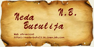 Neda Butulija vizit kartica